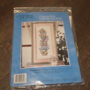 Candamar Designs cross stitch kit Teacup Stack MIP